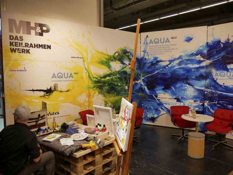 ForMarkers at Creative World 2018 in Frankfurt with live paiting by artist Gris